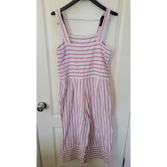BeachLunchLounge Talia Linen Striped Jumpsuit - Picture 2 of 3